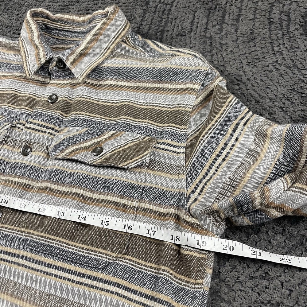 Patagonia Organic Cotton Men's S Button Front Flannel‎ Stripe Long Sleeve Shirt - Picture 6 of 8
